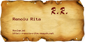 Renoiu Rita névjegykártya